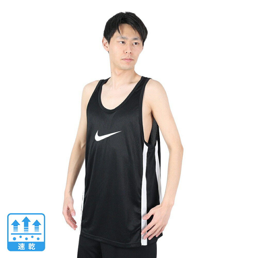 ナイキ(NIKE)(メンズ)タンクトップ バスケットボールウェア ドライフィット アイコン ジャージー DV9968-010 速乾