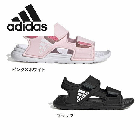 アディダス（adidas）（キッズ） アルタスイム サンダル LWR94 ピンク ホワイト ブラック GV7801 GV7802 ジュニアストラップサンダル ガールズ ジュニアのサムネイル