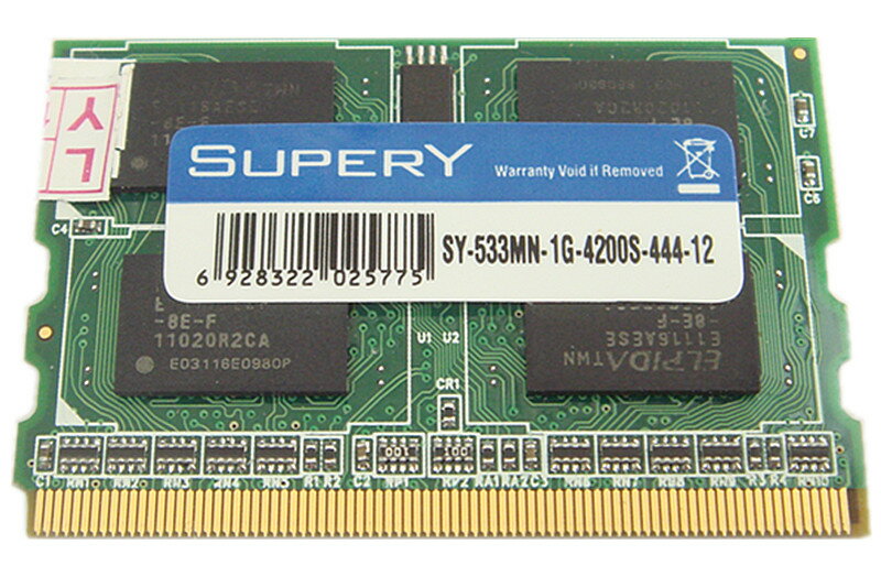 ▲相性保証▼ MicroDIMM 172pin PC2-4200 DDR2-533 1GBを2枚合2GB