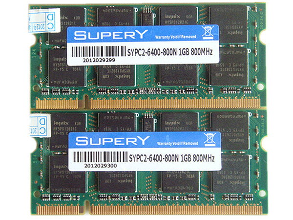 ▲BUFFALO-D2/N800規格▲新品 DDR2-800　PC2-6400 1GB2枚合2GB