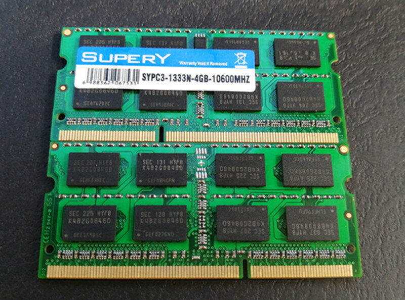 ノート 新品 DDR3-1333MHz PC-10600 204Pin 4GBを2枚合8GB