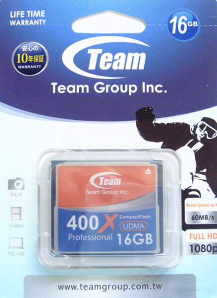 ★超高速400X★TEAM社 コンパクトフラッシュ16GB　60MB/s UDMA