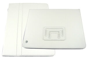 iPad2/new ipad用★スタンド付きレザーケース★ホワイト