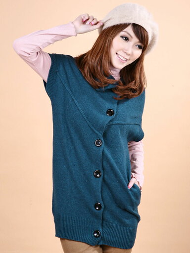 新品★ボダン式ニットチュニック★ 新品★ボダン式ニットチュニック★
