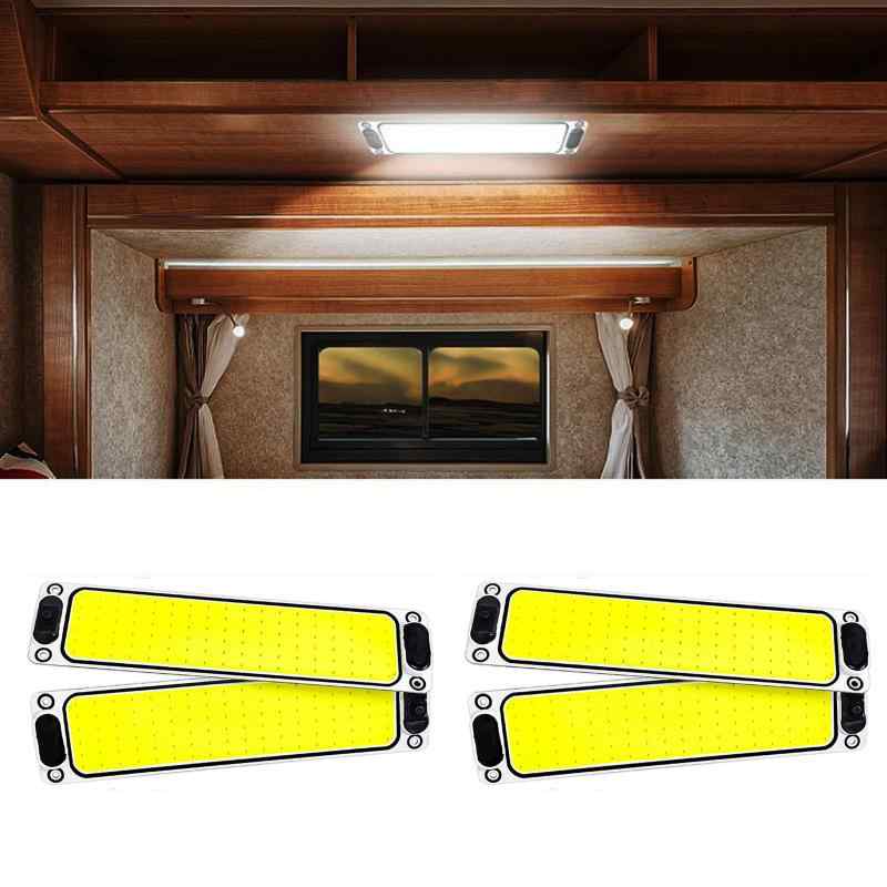 LED車内照明 4本入り 高輝度 COB素子 108連 ルームランプ 車 トラック 小型車 汎用 作業車用 キャンパ..