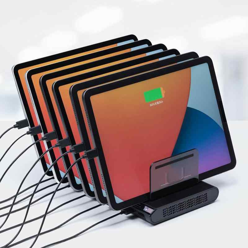 ���������쥯�� USB���ť��ơ������ 10�ݡ��� ����15A/75W ���ޥ�/���֥�å� 700-AC032BK