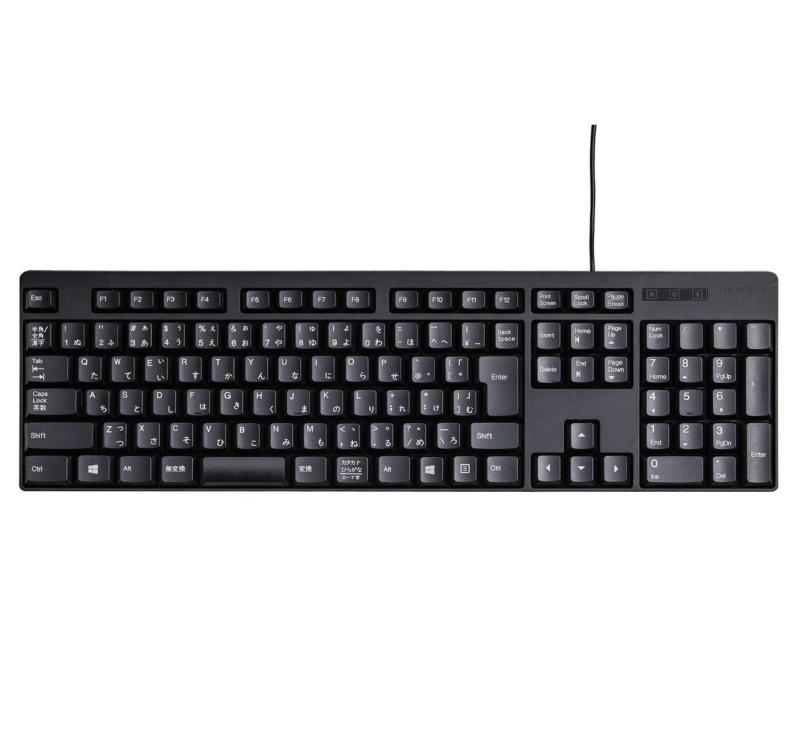 エレコム 有線キーボード メンブレン ブラック TK-FFCM01BK極限まで筐体を小さくしたコンパクトサイズのフルキーボードです。デスク周りのスペースを有効に使える省スペースデザインです。キートップをラバードームで支えるメンブレン方式を採...