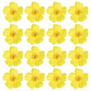 PATIKIL ハワイアンハイビスカスフラワー 16個セット 人工花ヘアクリップ DIYフォームハイビスカスフラワー テーブルトップ装飾パーティー用品 イエロー