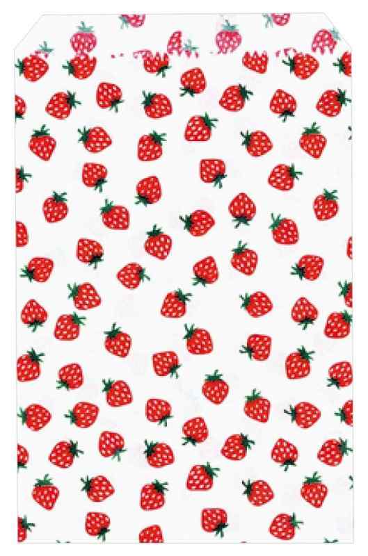 袋工房 紙平袋 いちご5号 200枚パック 116幅×170高 フ-625