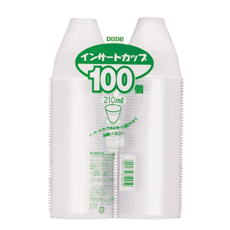 日本デキシー インサートカップ 210ml F型 100個入 白 使い捨て 日本製 業務用