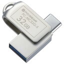 オーム 電機 PCGEAR_USBメモリー 32GB TypeC&TypeA対応 PC-MC32G-S 01-0063 OHM(2)