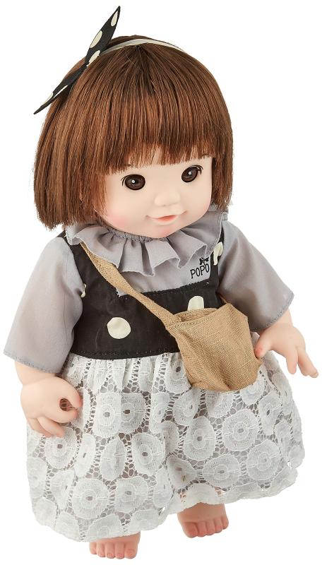 ピープル あたしのかわいい妹ぽぽちゃん AI-369対象年齢：2歳以上セット内容：ふわふわボディの妹ぽぽちゃん、ブラウスつきレースサロペット、おでかけショルダーバッグ、リンクコーデアクセ（ぽぽちゃん用ヘアバンド・お子様用ヘアゴム）2歳の女の子にとっての妹代わりのぽぽちゃん。ぽぽちゃんのヘアバンドとおそろいのお子様用ヘアゴムもついて、リンクコーデも楽しめます。