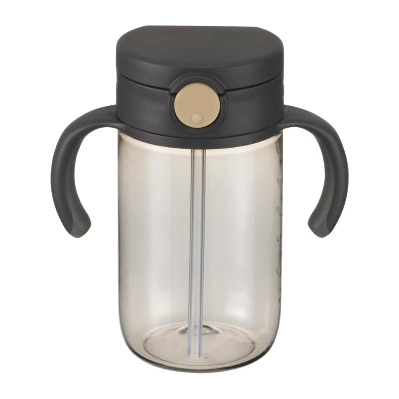 リッチェル 漏れない 洗いやすい おでかけストローマグ ブラック 320ml 7カ月から 手前にくるストローで最後まで飲み切りできるボトル内のストローがいつでも手前にくるので、飲みきりやすい