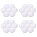 NUOLUX 水彩パレット 絵皿 PP製 顔料パレット 梅皿 絵の具 油絵パレット 水彩 クラフト DIY 塗料パレット 4個セット(ホワイト)