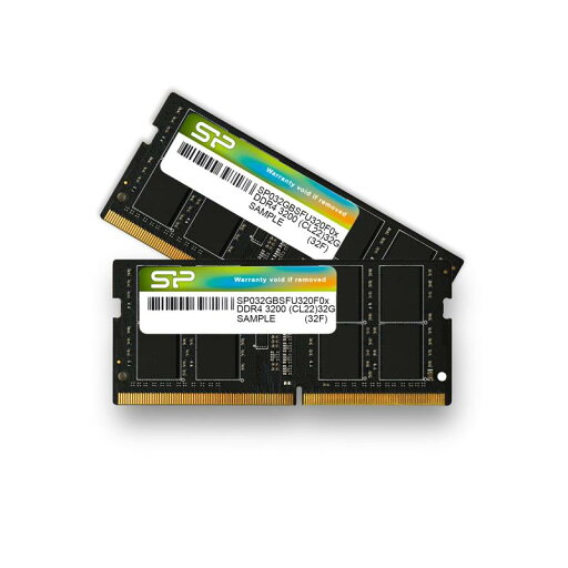 シリコンパワー ノートPC用メモリ DDR4-3200 (PC4-25600) 32GB×2枚 (64GB) 260Pin 1.2V CL22 SP064GBSFU320F22 シリコンパワー ノートPC用メモリ DDR4-3200 (PC4-25600) 32GB×2枚 (64GB) 260Pin 1.2V CL22 SP064GBSFU320F22