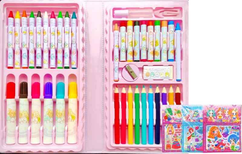 すみっコぐらし ブック型 文房具セット 42種類 お絵かきセット ステーショナリー + シール1枚 女の子用 お絵描きバッグ 色鉛筆 クレヨン すみっこぐらし すみっこ しろくま ぺんぎん？ とん superyou-10162138 SUPERYOU サンプル画像2