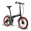 カノーバー(CANOVER) 折りたたみ自転車 20インチ 7段変速 ディスクブレーキ エアロリム 軽量 アルミフレーム CA-M2 ブラック 61905