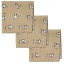 KOMESICHI COLLECTION ガーゼハンカチ 3枚セット ねこ 猫 ほうじ茶 日本製 綿100% 35x35cm いろは まめおシリーズ(4)