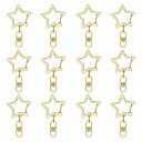 イヤリングパーツ MUNCVY DIY キーホルダー パーツ 20点セット 回転カン付き カワイイ 星 スター ナスカン ゴールド 金具 ンドメイド 手作り キ...
