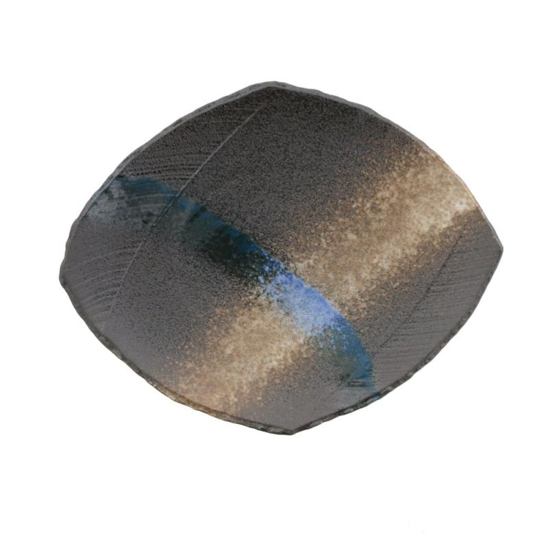 テーブルウェアイースト 大皿 29.8cm 和食器 変形菱型 黒海