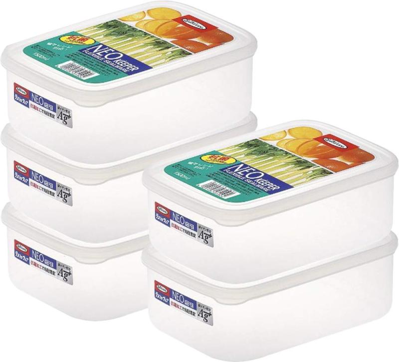 岩崎工業 日本製 抗菌 レンジ対応 食品 保存容器 NEOキーパーS クリア 1.5L 5個セット LSX337本体サイズ:約14.5×20.2×7.1cm材質:本体/ポリプロピレン、フタ/ポリエチレン原産国:日本本体は電子レンジ使用可能容...