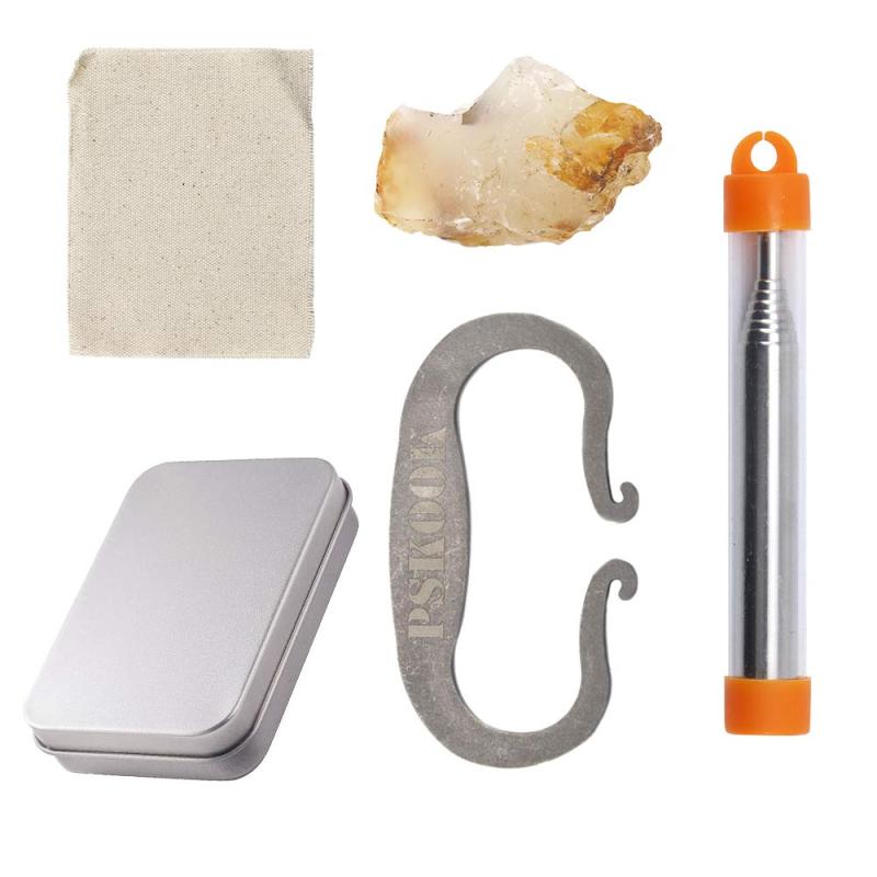 PSKOOK 火打鎌 (火打ち鎌) 火打金 (火打ち金) 火打石 (火打ち石) 火吹き棒 火起こし ファイヤースター..