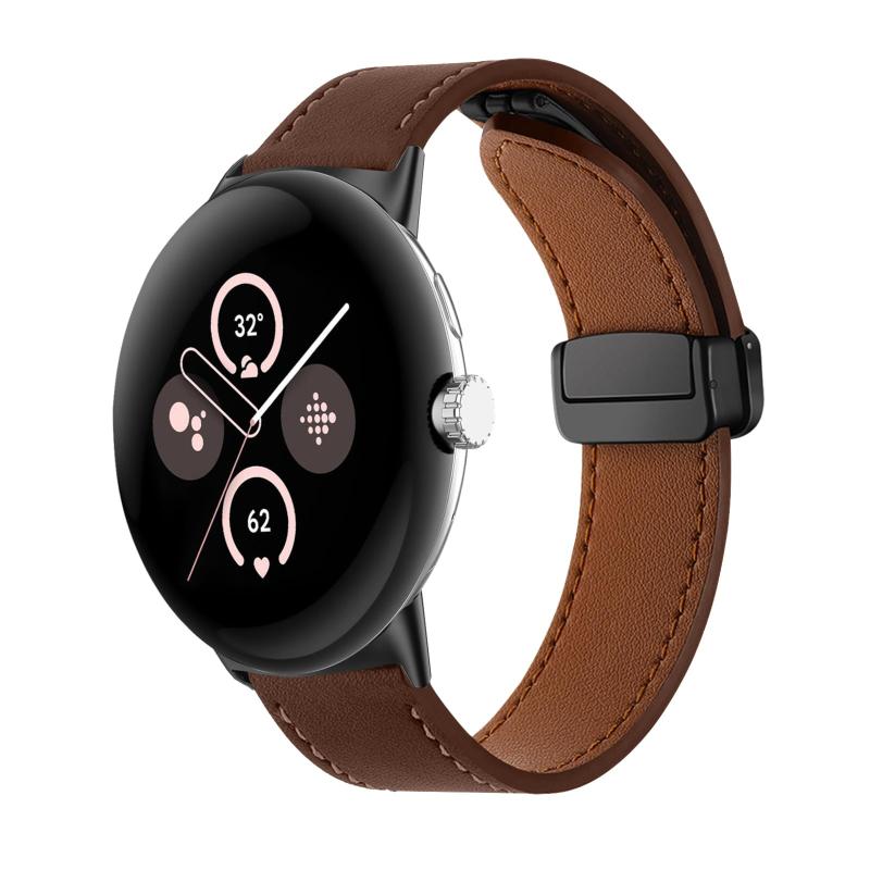 [AiMaoo] レザーバンド Google Pixel Watch 4 3 41mm (2025/2024)/2/1対応 バンド 磁気 バックル付き 高級 交換バンド 装着簡単 本革 替えバンド ビジネススタイル ストラップ 交換ベルト コンパチブル Pixel 対応機種: Google Pixel Watch 4 3 41mm/Pixel Watch 2/Pixel Watch 対応、レザーバンドは男女兼用の設計です。（注：スマートウォッチは含まれていません）プレミアム素材: 上質レザーを採用されて、質感はもちろん、ファッショナブルで着心地もたっぷり、薄さがお洒落な雰囲気を醸し出し、時計をワンランクセンスよく見せてくれます。注: レザーストラップを水に浸さないでください。水との接触を避けることをお勧めします。濡れた後はできるだけ早く柔らかい布で乾かしてください。磁気折りたたみバックル: この交換ベルトのクラスプは高品質のステンレス鋼の金属素材で作られており、質感があり、バタフライクラスプよりも優れており、装着に便利で、自動的に折りたたまれ、2秒で着用できます。頑丈で耐久性があり、時計の安定性を確保し、マグネット付きバックルを採用しており、簡単に装着・着脱ができます。優雅な外観: レザーバンドはビジネス時や通常の日常の時に取り付けと落ち着くな感じを与えて、芸術作品のように見えます。またその他の色々なシーンに適応します。ユーザーに優雅で雰囲気な外観を与えます。あらゆる機会に素敵なプロの外観を与えます。誕生日、バレンタインデー、母の日、クリスマス、感謝祭などの場合でプレゼントとして非常に適しています。カスタマーサービス: 受け取った商品が注文したものと異なる場合、または欠陥や破損がある場合、またはその他の質問がある場合は、お気軽にお問い合わせください。24時間以内に問題を解決します。