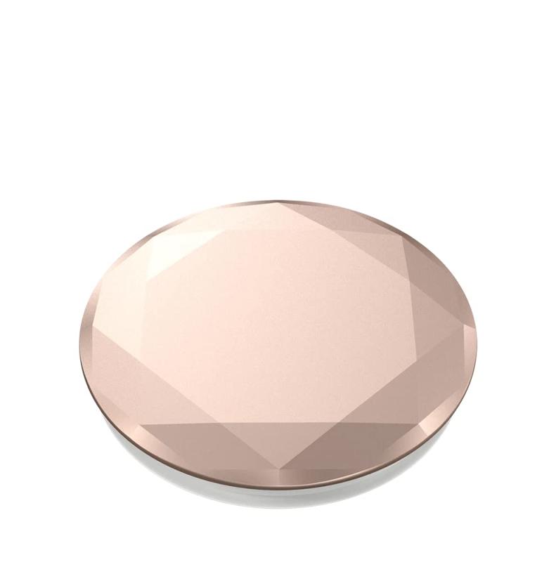 PopSockets Japan - ポップソケッツ ジャパン PopGrip Metallic Diamond Rose Gold ローズゴールド メタリック ダイヤモンドカット ポップグリップ スマホグリップ&スタンド