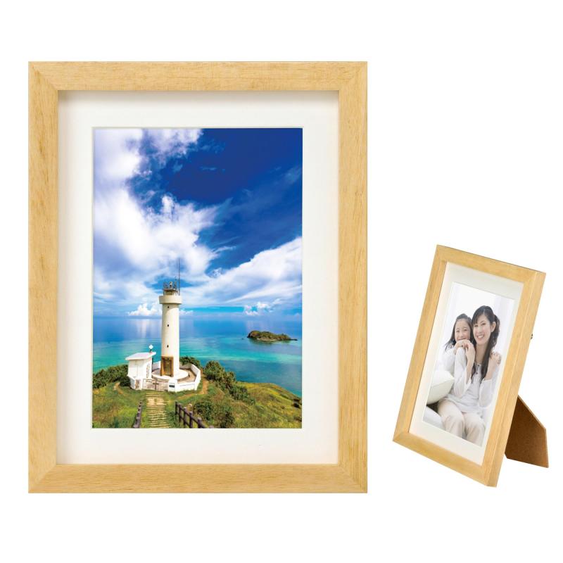 ハクバ HAKUBA 額縁 MM-01 2L 木製 スタンド付 ナチュラル FWMM01-NT2L(2.0)