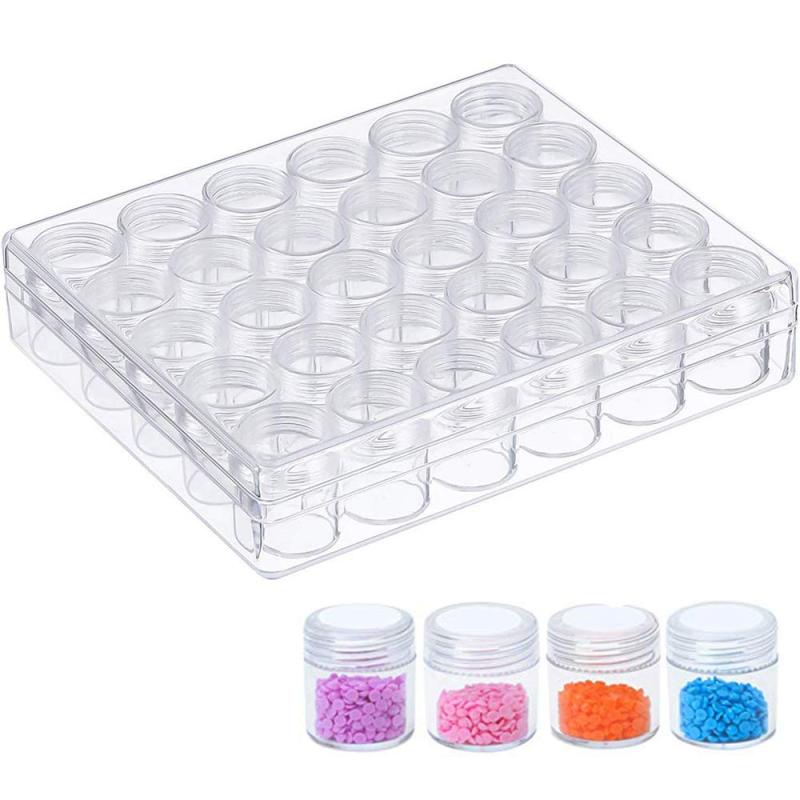 Rakuten - Kalolary 15mlプラスチックビーズ収納ケース ビーズ収納ボックス アクセサリーケース 化粧品用詰め替え容器 クリームケース