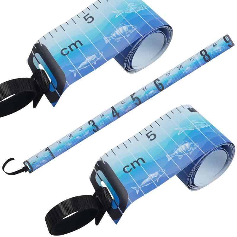 フィッシングメジャー 魚サイズ測定 魚測定メジャー 90cm 簡易釣りスケール ワイド バス釣り マジックテープ付き 軽量 防水 2個