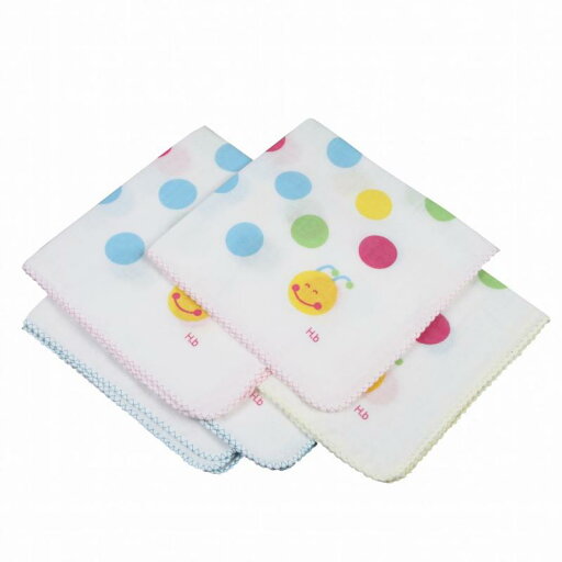 イサム商会 綿100% 日本製ガーゼハンカチ カラフルドット柄 32×32cm 5枚 イサム商会 綿100% 日本製ガーゼハンカチ カラフルドット柄 32×32cm 5枚