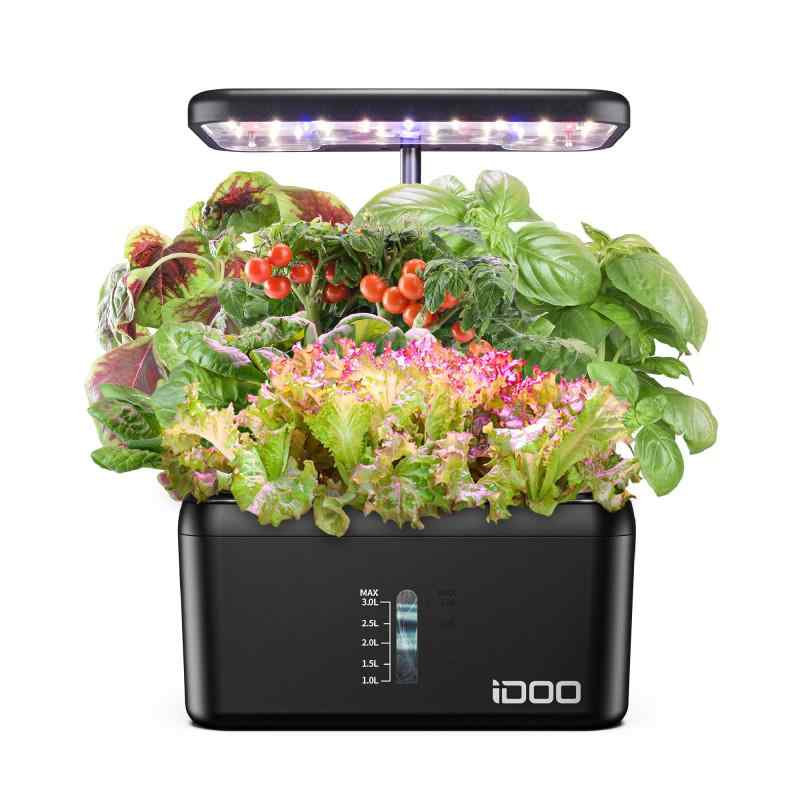 iDOO 水耕栽培キット すいこう栽培キット 家庭菜園 室内 水耕栽培 水中ポンプ搭載 同時に8株野菜栽培可..