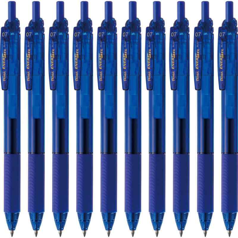 乐天商城 - ぺんてる ボールペン ゲルインキ エナージェル エス 0.7mm ブルー軸 BL127-C 青 10本