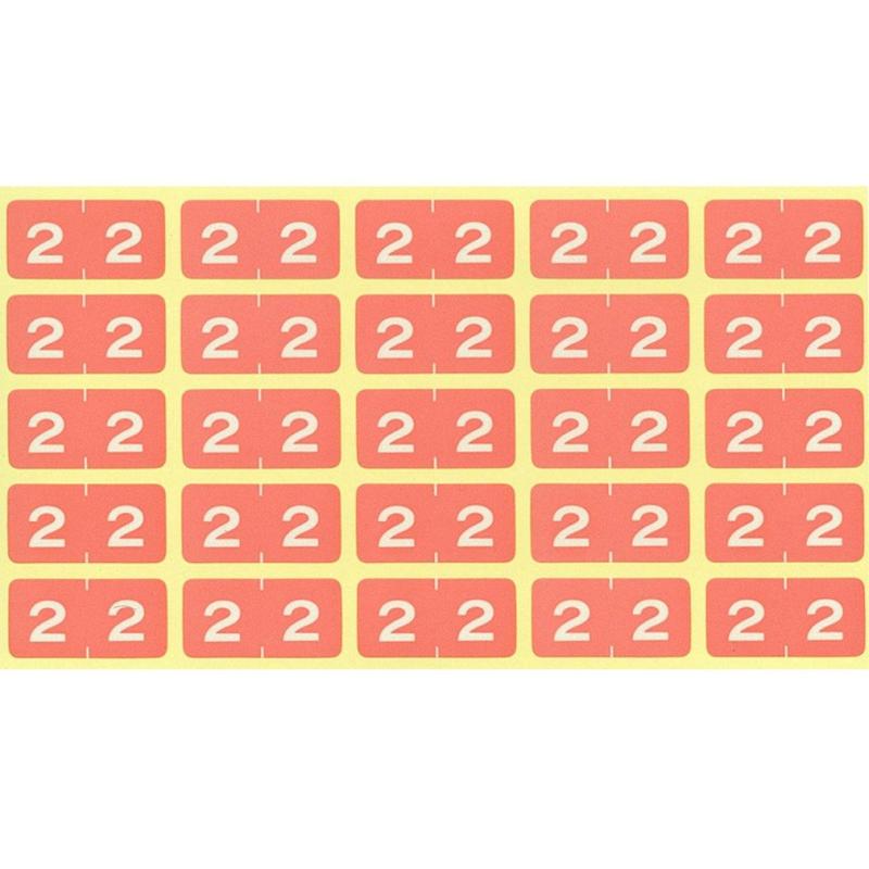 リヒトラブ シール 見出し カラーナンバーラベル M 250片入 HK7753-2