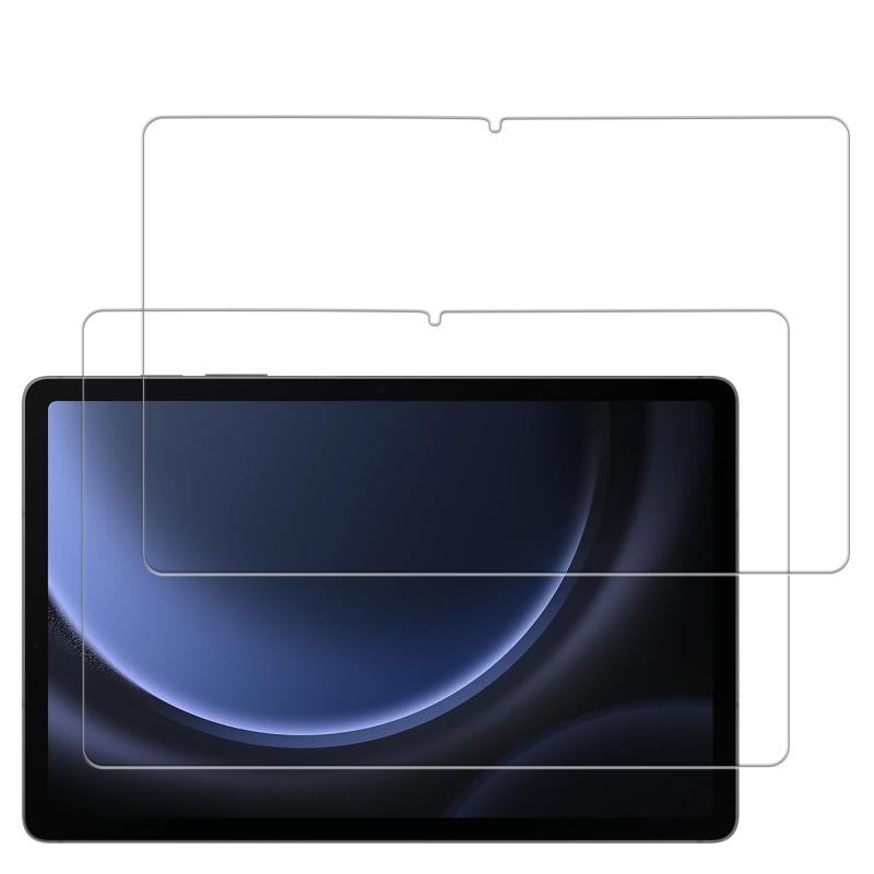 【2枚セット】ガイド枠付き KPNS 日本素材製 強化ガラス Galaxy Tab S9 FE 10.9インチ Tab S10 / Tab S10FE / Tab S7 /T ab S8 / Tab S9 用 ガラスフィルム 強化ガラス カバー 保護フィ