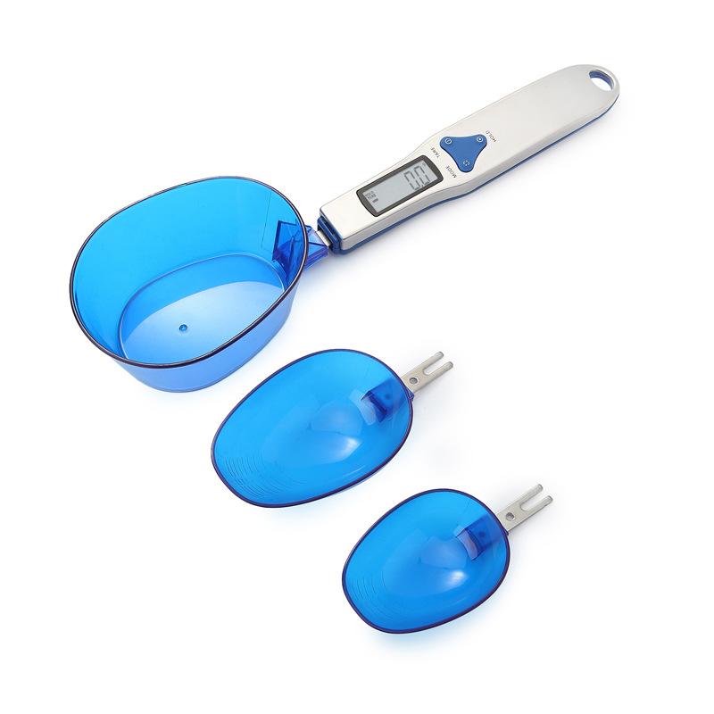・計量範囲: 0.5g-500g・外形サイズ: 31.5*7.8*4.5cm・計量方式: 電子・電源: 2*AAA・用途: 厨房・仕様: 藍色三勺500g/0.1g（英文版）、藍色三勺500g/0.1g（中文版）、藍色双勺500g/0.1g（英文版）、黒色双勺500g/0.1g（英文版）、藍色三勺300g/0.1g（英文版）