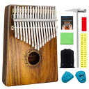 FINETHER カリンバ 親指のピアノ アフリカ楽器 Kalimba 17鍵のカリンバ 手作り木製 相思木 木の色 癒し音楽 初心者入門用 音楽手引き 音階目...