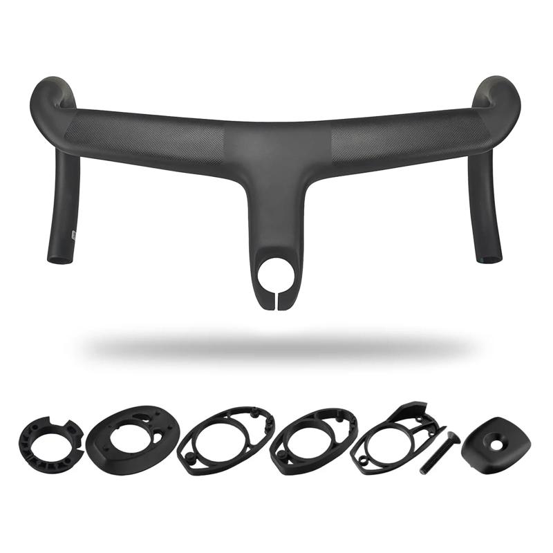 ロードバイク ハンドル 一体型 ステム80/90/100mmカーボン ドロップハンドル ロードバイク エアロハン..