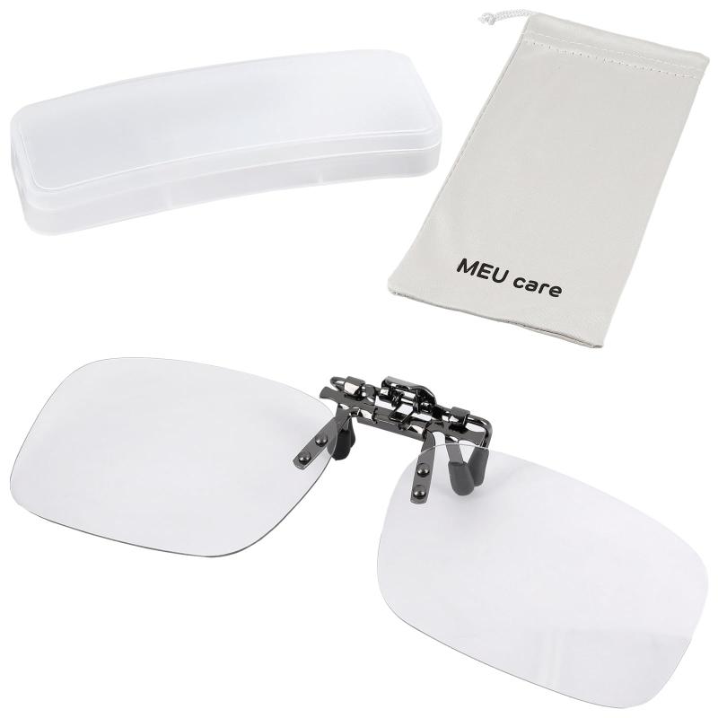 MEU care ブルーライトカットメガネ 【目から健康を守る】 はね上げ式 クリップ式 クリップオン サング..