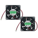 ANVISION 2個パック 80mm x 25mm DC 12V ブラシレス冷却ファン デュアルボールベアリング(2)