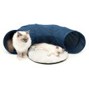 Catit Vesper トンネル プレイファニチャー ハウス 組立簡単 折りたたみ式 隠れ家 通気性 ベッド 97×68×28cm(4)