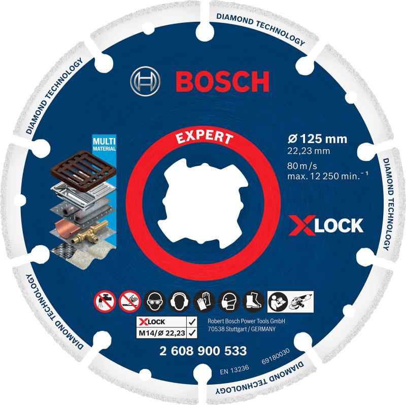 ボッシュ(BOSCH) X-LOCK ダイヤモンドメタルホイール(125mmφ） 2608900533