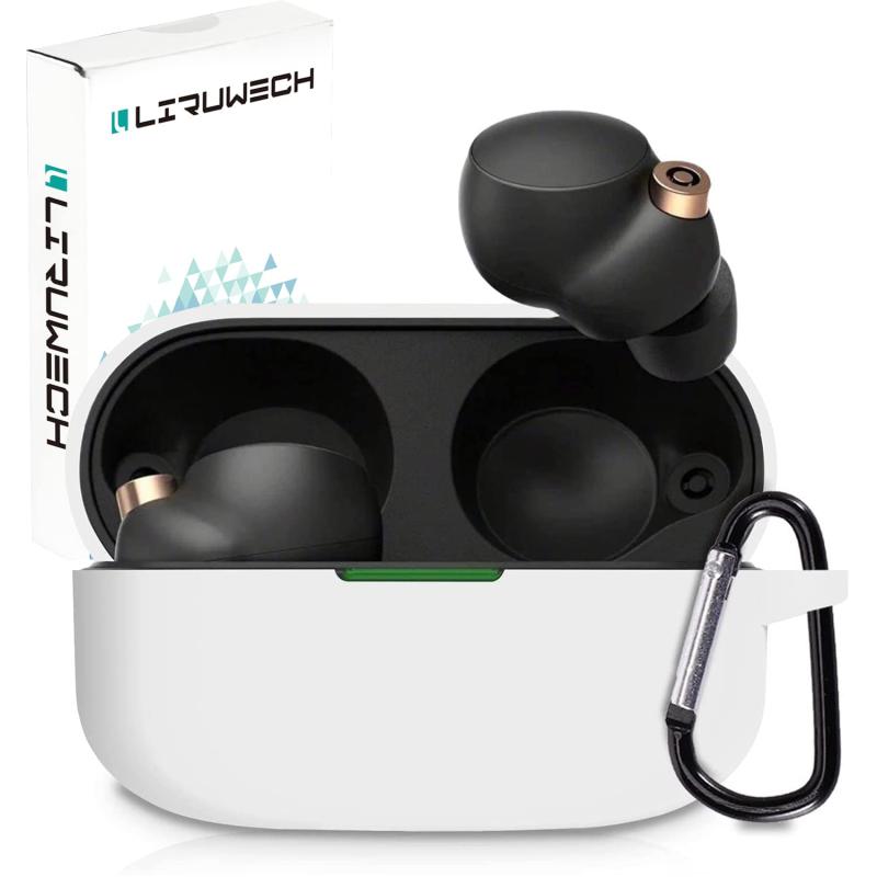 「2022モデル」Sony WF-1000XM4用ケース LIRUWECH ソニー ワイヤレス イヤーホン 用 シリコンケース 全面保護カバー WF-1000XM4用アクセサリ 落下防止 キズ防止 耐衝撃 装着充電可能 防水 防塵 カラビ