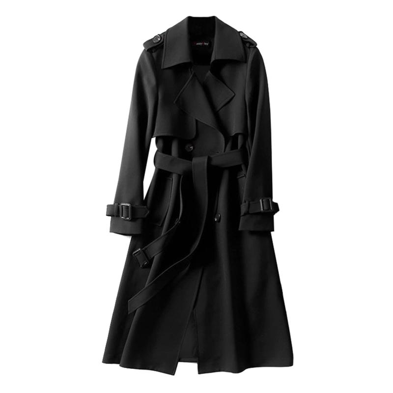 [MEME XTRA] メメエクストラ トレンチコート レディース ロングコート アウター コート 薄手 秋 冬 春 スプリングコート ロング 就活 オフィス おしゃれ シンプル べルト付き ダブル 上品 ゆっ