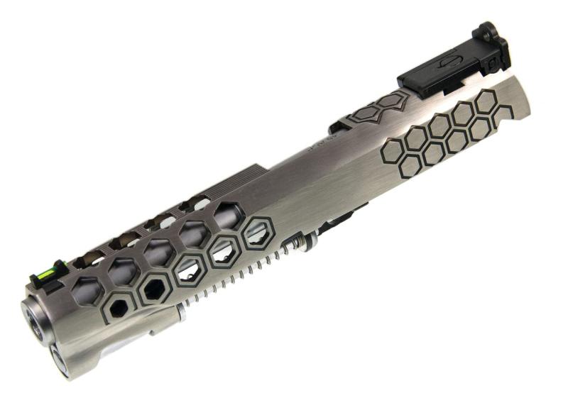 【Armorer Works】HEXカットスライド マルイ1911ガスブローバックGBB専用 (銀)