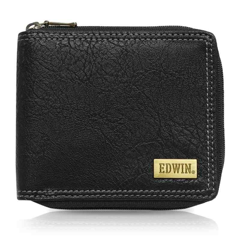 [エドウィン] 二つ折り財布 合皮 プレート 紙幣収納 小銭収納 カード収納 22229055 ブラック2