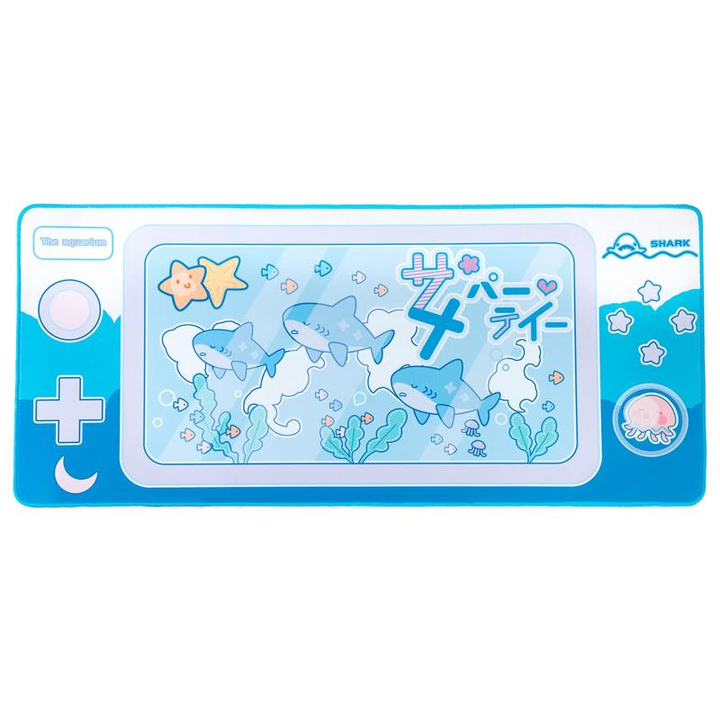 GeekShare 大型マウスパット 防水材質 清潔しやすい オフィス用 スイッチデザイン マウスパッド かわいいデザイン リストレスト プレゼント サメパーティー