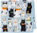 山本仁商店 洛花 マツモトヨーコ ハンカチ まねき猫 約50×50cm