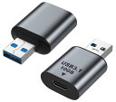 MUXER USB Type C 変換アダプタ、USB 3.1 USB-C メス to USB 3.1 USB-A オス 変換 アダプター、10Gbps高速データ転送、36W急速充電、OTG対応 (2個)(2)